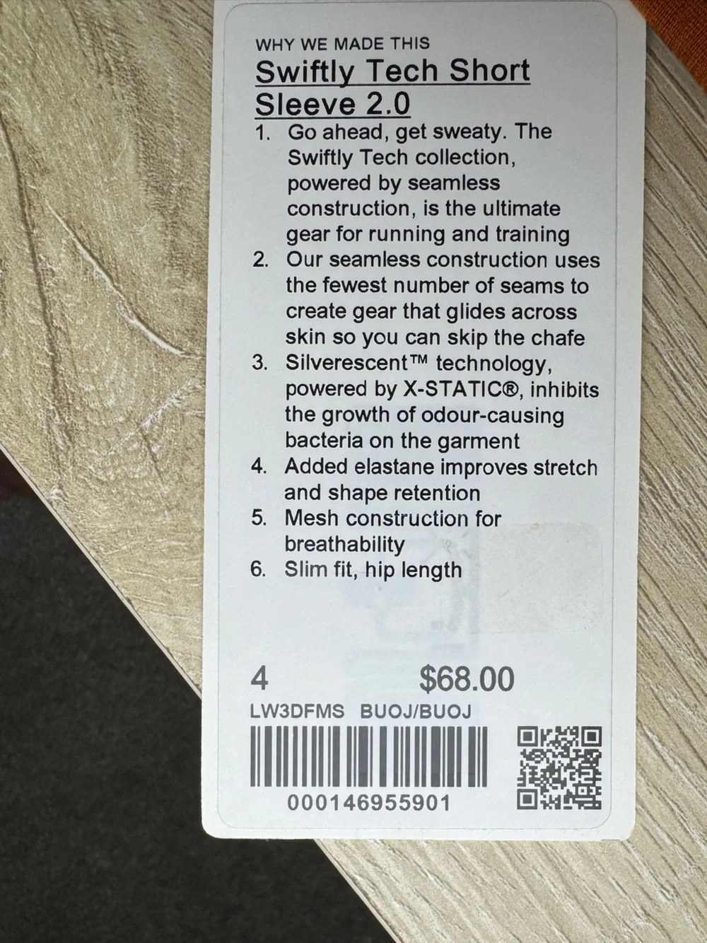 Lululemon Swiftly Tech Short Sleeve 2.0 NWT